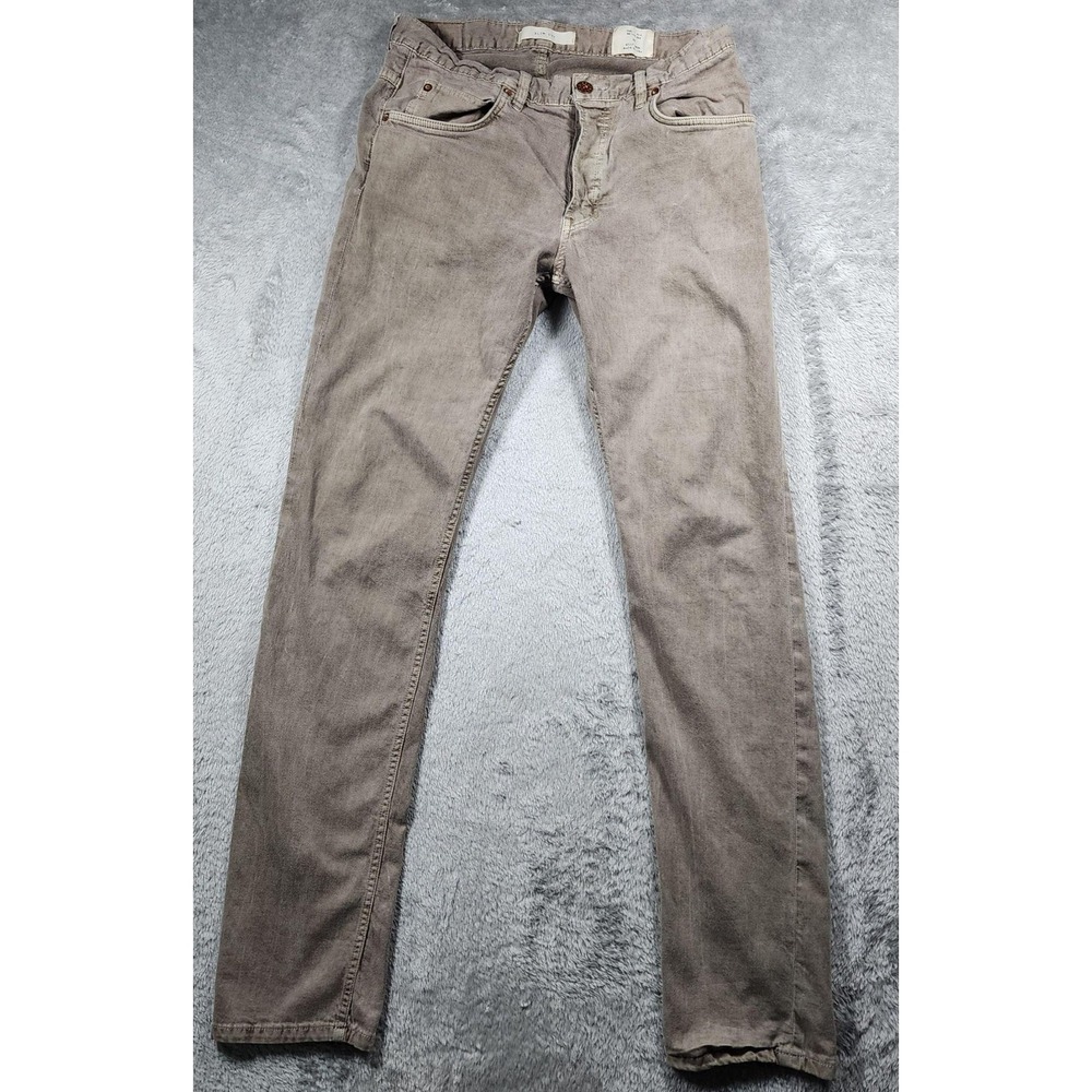 Billy Reid Slim Cut Jeans Mens 32x32 Brown (Fits 30x33) Tapered Stretch USA